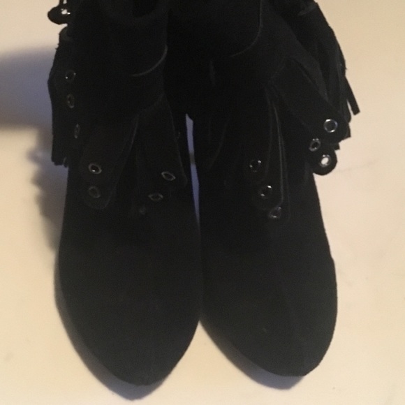 Mojo Moxy | Suede Fringe Bootie Studded - Picture 8 of 9